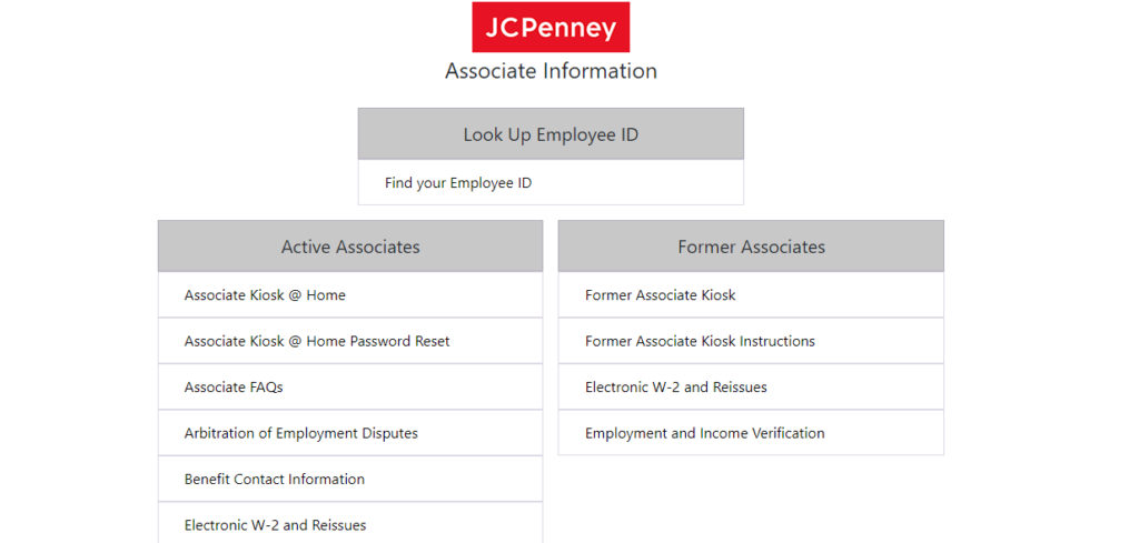 jcpenney associate kiosk